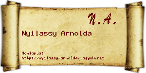 Nyilassy Arnolda névjegykártya